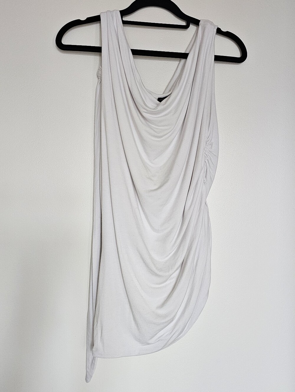 Nordstrom Naked Wardrobe - Draped Sleeveless Tunic Top - White